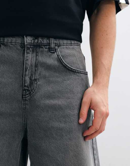 ASOS DESIGN jort a lunghezza maggiore in grigio slavato, 3 di 5
