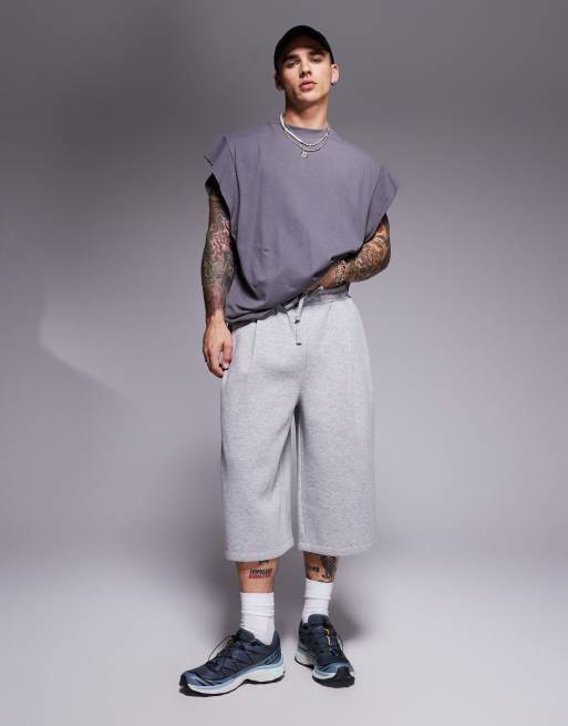 ASOS DESIGN jort in gray heather