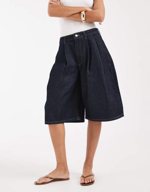 ASOS DESIGN - Jorts con cavallo basso in denim risciacquato, 2 di 5