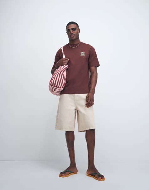 ASOS DESIGN - Jorts di jeans ampi color écru - view 1