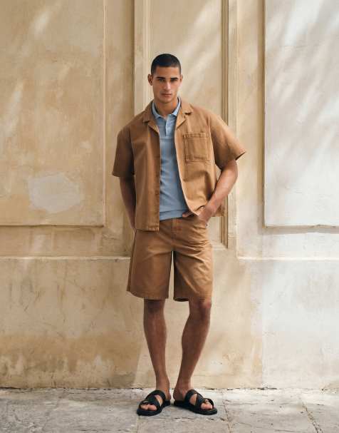 ASOS DESIGN - Jorts di jeans ampi marroni in coordinato - view 1