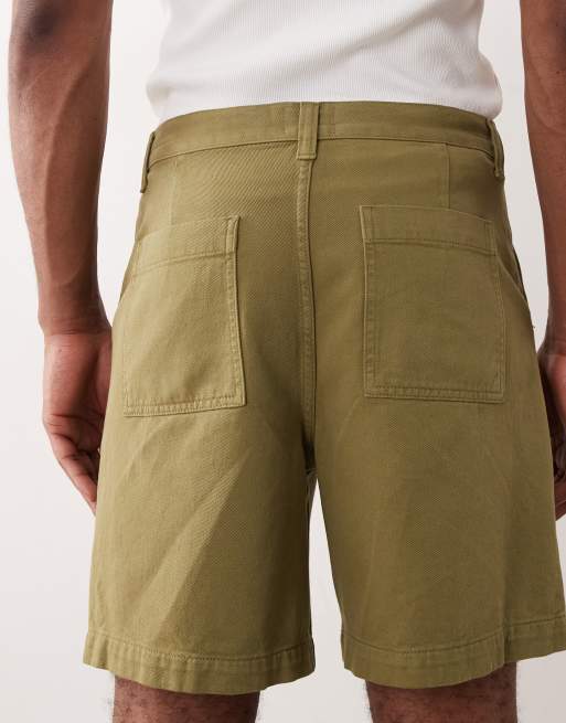 ASOS DESIGN - Jorts di media lunghezza in twill kaki, 3 di 5