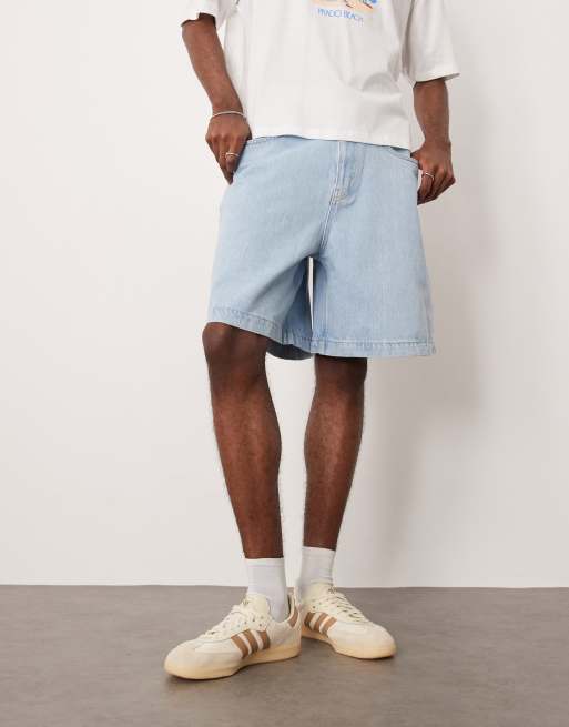 ASOS DESIGN - Jorts i denim i afbleget vask, 2 af 5