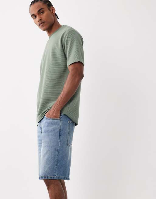 ASOS DESIGN - Jorts in denim taglio medio lavaggio chiaro blu, 3 di 5
