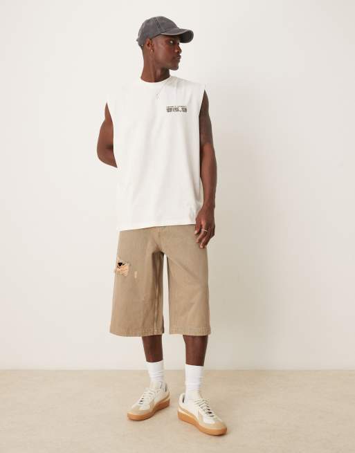 ASOS DESIGN - Jorts sfumati con dettaglio effetto consumato