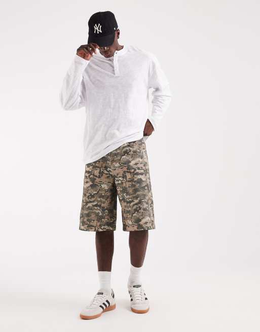 ASOS DESIGN - Jorts taglio lungo con stampa mimetica