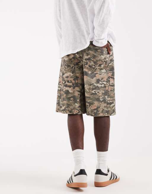 ASOS DESIGN - Jorts taglio lungo con stampa mimetica, 5 di 5