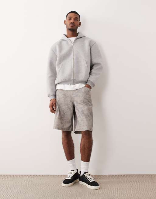 ASOS DESIGN - Jorts taglio lungo con stampa sfocata