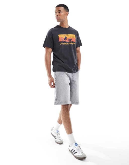 ASOS DESIGN - Jorts taglio lungo grigio chiaro