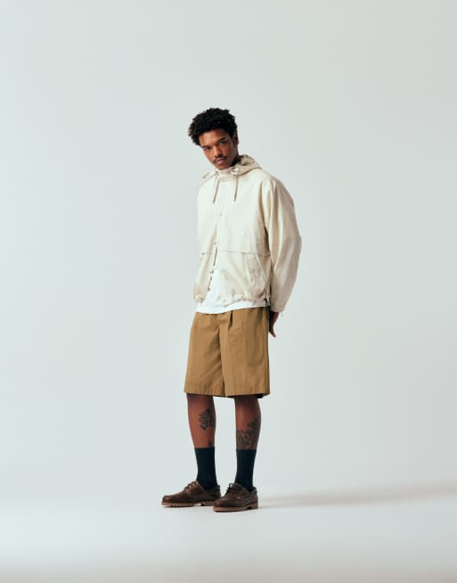 ASOS DESIGN - Jorts taglio lungo in tessuto tecnico color cuoio