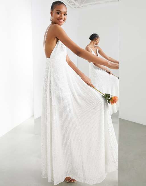 Bridal Embellished Cami Wedding Maxi Dress