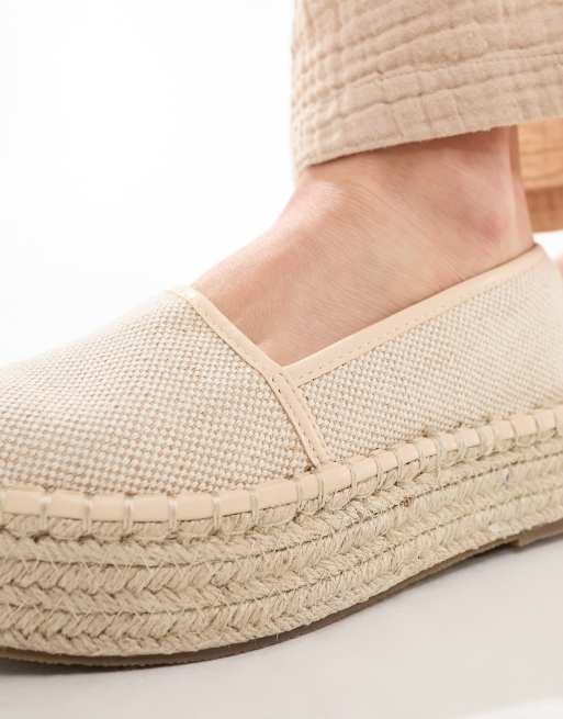 ASOS DESIGN - Journal - Flatform-espadriller i cremehvid, 2 af 4