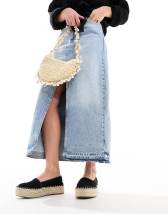 ASOS DESIGN Manny lace up flat shoes in black