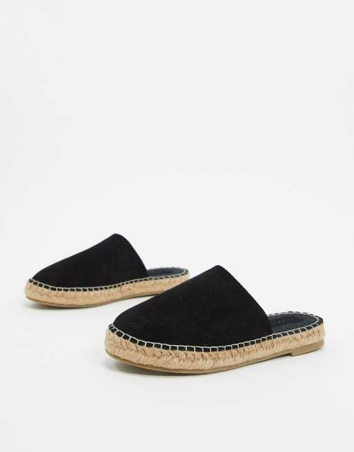 Black store espadrille mules