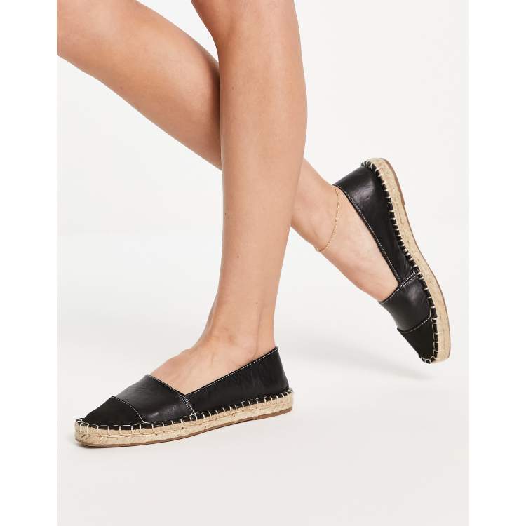 ASOS DESIGN Joy toe-cap espadrilles in black ASOS