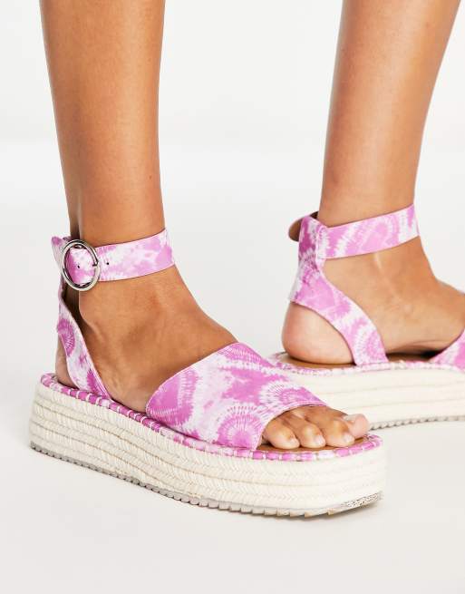 Tie dye 2024 platform sandals