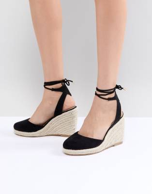 asos black wedges
