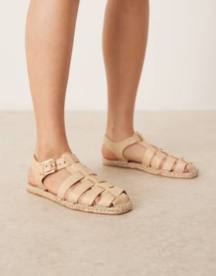 ASOS DESIGN - Jukebox - Espadrilles style pêcheur - Naturel - view 1