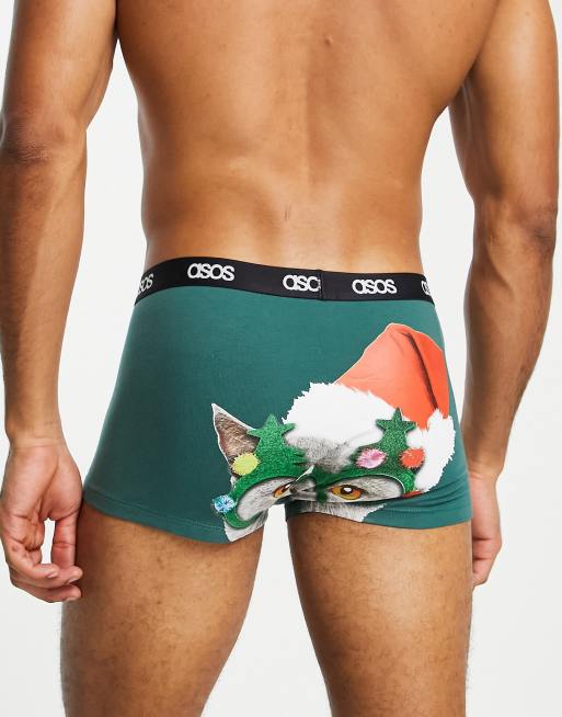 ASOS DESIGN – Jul – Korta kalsonger med juligt rumpmönster, 3 av 4