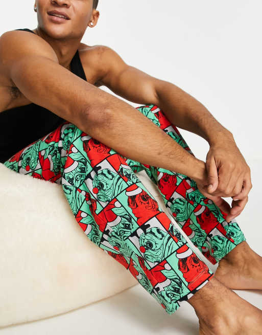 ASOS DESIGN – Jul – Mopsmönstrade mysbyxor, 4 av 4