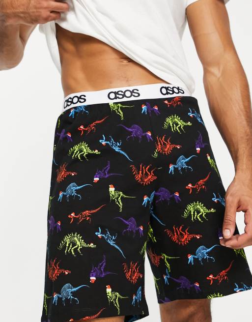 ASOS DESIGN – Jul – Mysshorts med dinosauriemönster
