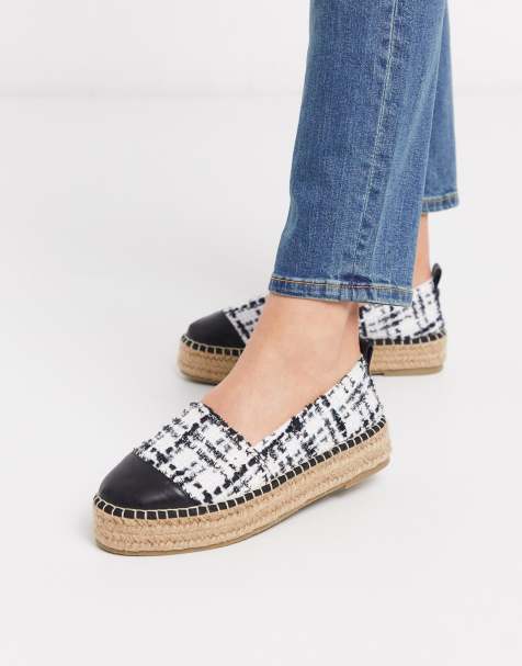 ASOS DESIGN - Julee - Espadrilles en tweed à semelle plateforme