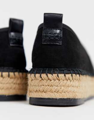 asos design jacoba leather flatform espadrilles