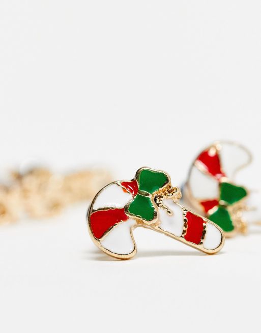 ASOS DESIGN - Julepakke med 3 øreringe i blandet julemandsdesign, 4 af 4