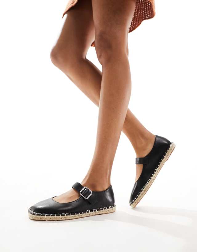 ASOS DESIGN - juliette mary jane espadrille in black