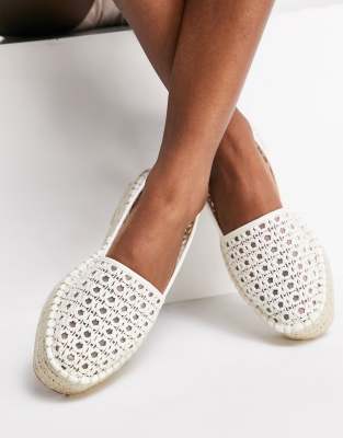 white flatform espadrilles