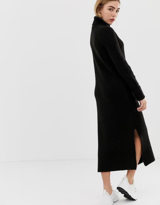 Asos design jumper dress in 2025 midi length with side splits