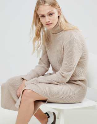 ASOS DESIGN jumper dress in midi length with side splits ASOS