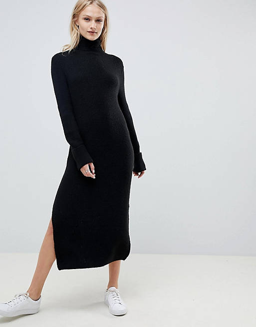 ASOS DESIGN jumper dress in midi length with side splits | ASOS