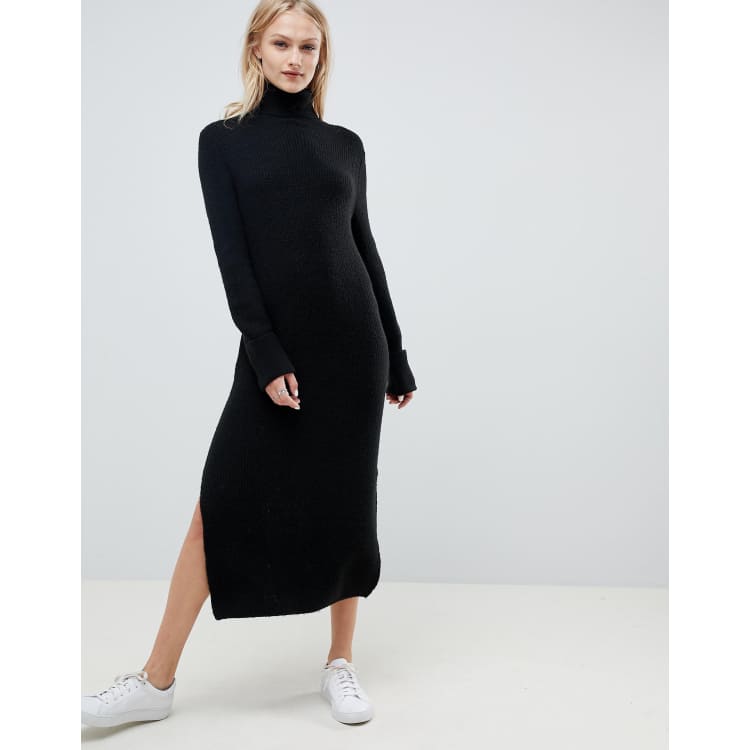 ASOS DESIGN jumper dress in midi length with side splits | ASOS