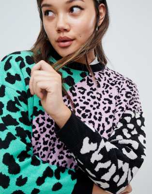 Asos leopard 2025 print jumper