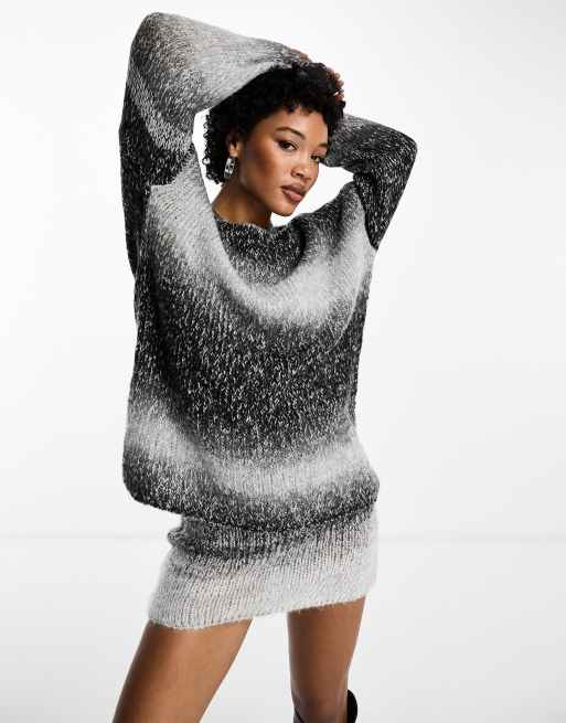 ASOS DESIGN jumper in space dye with open back (part of a set)