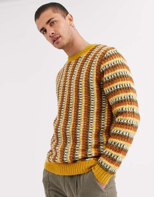 ASOS DESIGN jumper in textured stripe ASOS