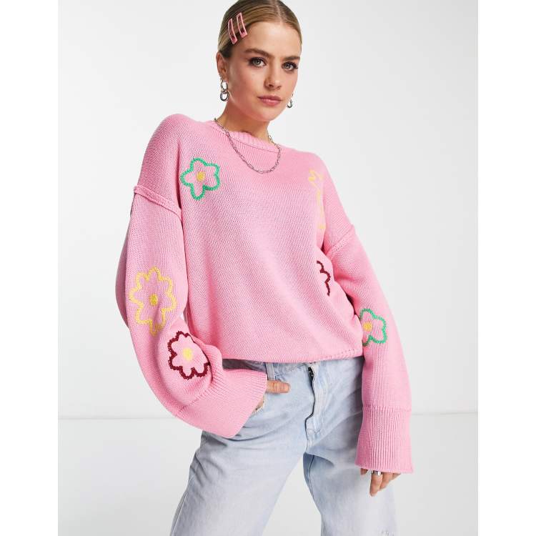 Asos pink outlet sweater