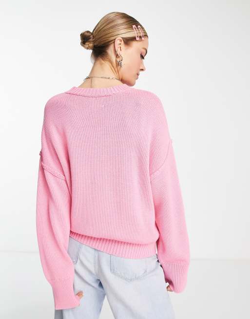 Asos pink outlet sweater