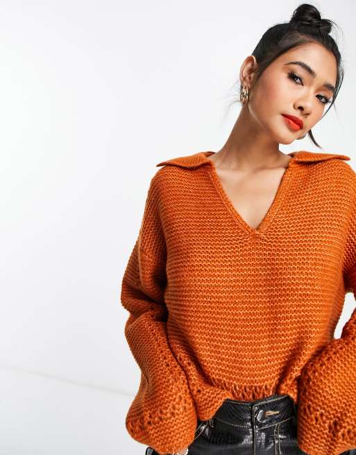 Rust coloured hot sale jumper womens