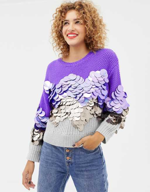 Oversized clearance sequin jumper