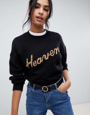 asos sequin jumper