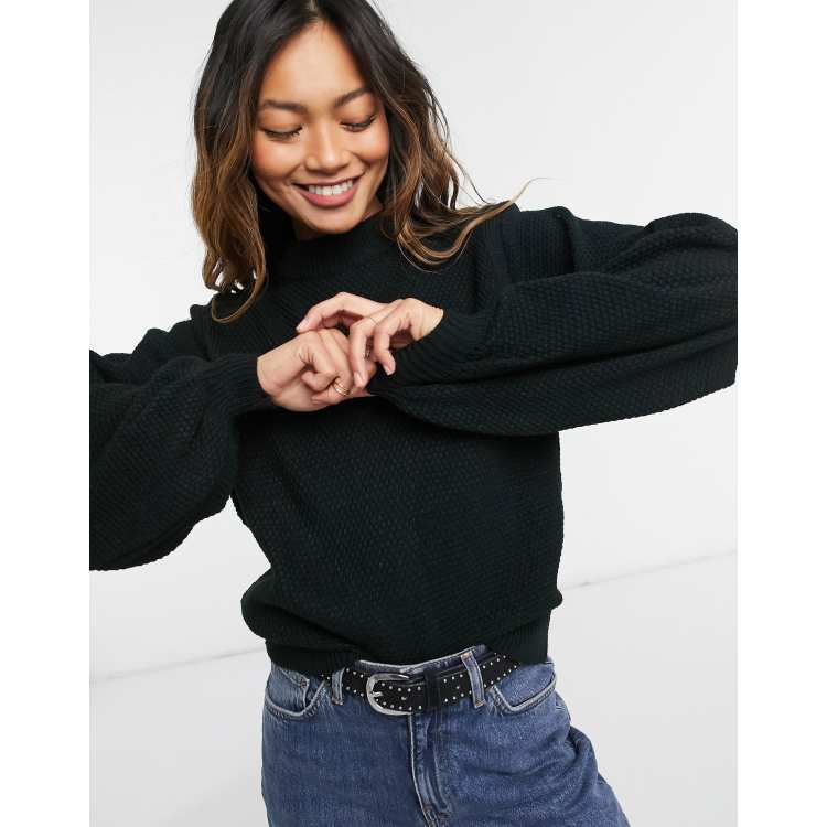 Sweater with shoulder pads sale