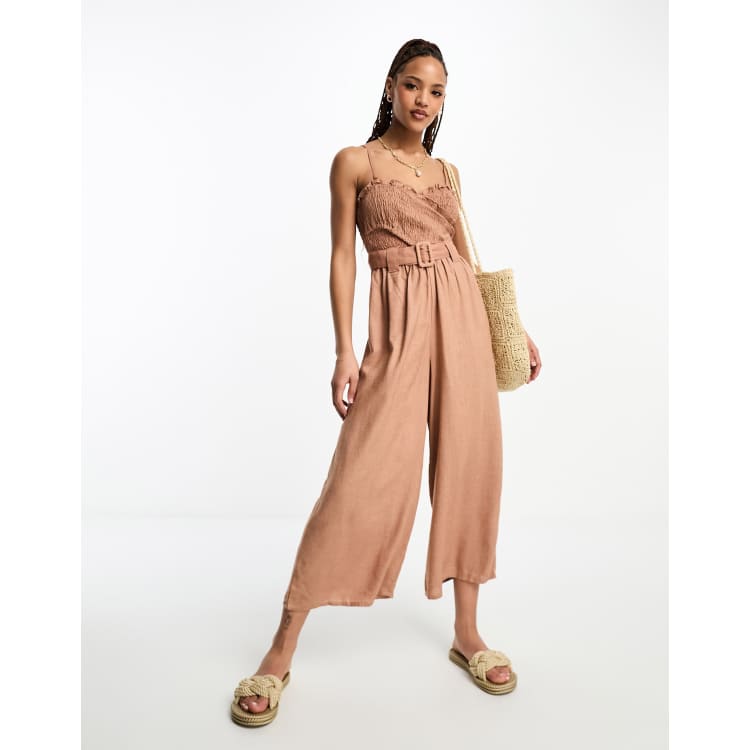 Asos beige jumpsuit hotsell