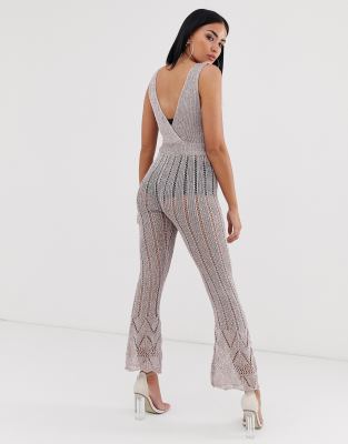 asos metallic jumpsuit