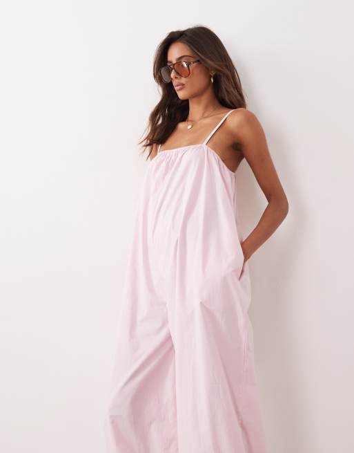 ASOS DESIGN - Jumpsuit met ballonpijpen in roze, 2 van 4