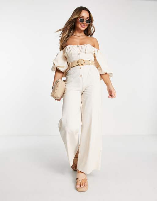 Asos off shoulder jumpsuit online