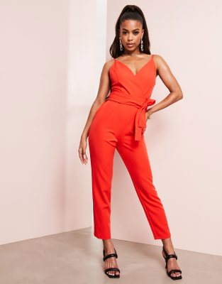 asos roter jumpsuit