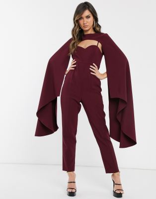 asos burgundy jumpsuit