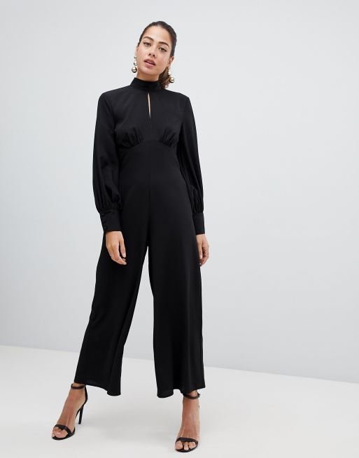 High sales collar jumpsuit